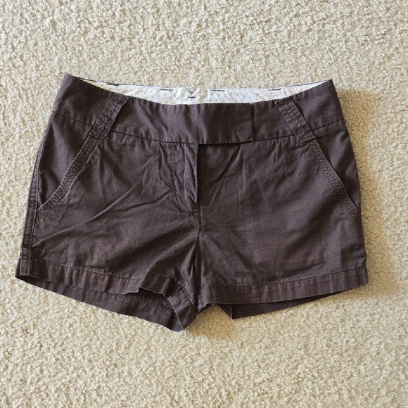 J. Crew Dark Brown Chino Shorts - Picture 1 of 3